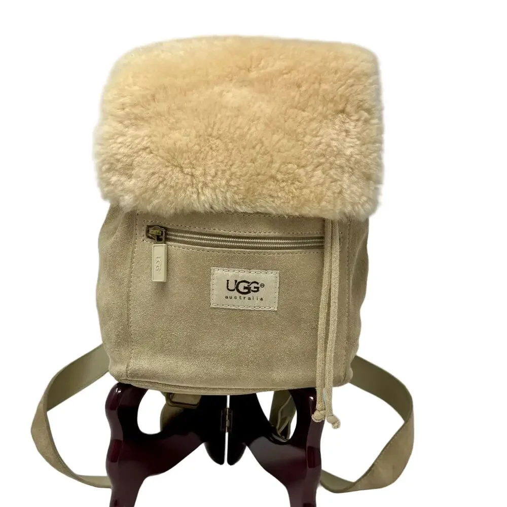 UGG | Bags | Ugg Australia Suede Shearlling Mini Drawstring  display picture 3